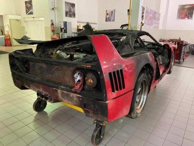 Fotos: Este es el estado del Ferrari F40 que se incendió en Mónaco hace algunos meses