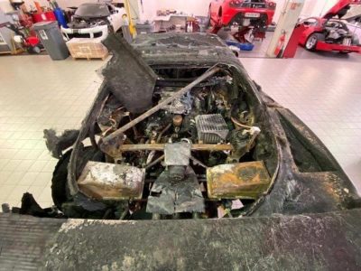 Fotos: Este es el estado del Ferrari F40 que se incendió en Mónaco hace algunos meses