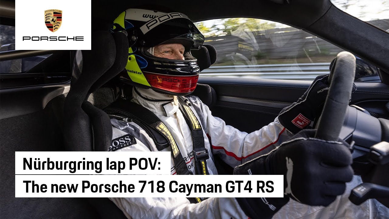On board the new Porsche 718 Cayman GT4 RS at the Nürburgring