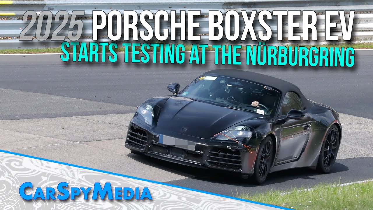 2025 Porsche 983 Boxster EV Electric Prototype Starts Testing At The Nürburgring
