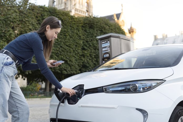 close up electric car france