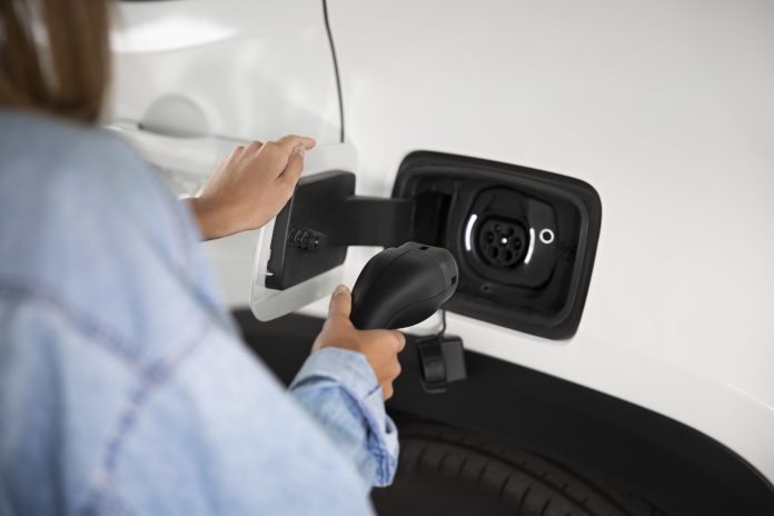 close up electric car charging 2